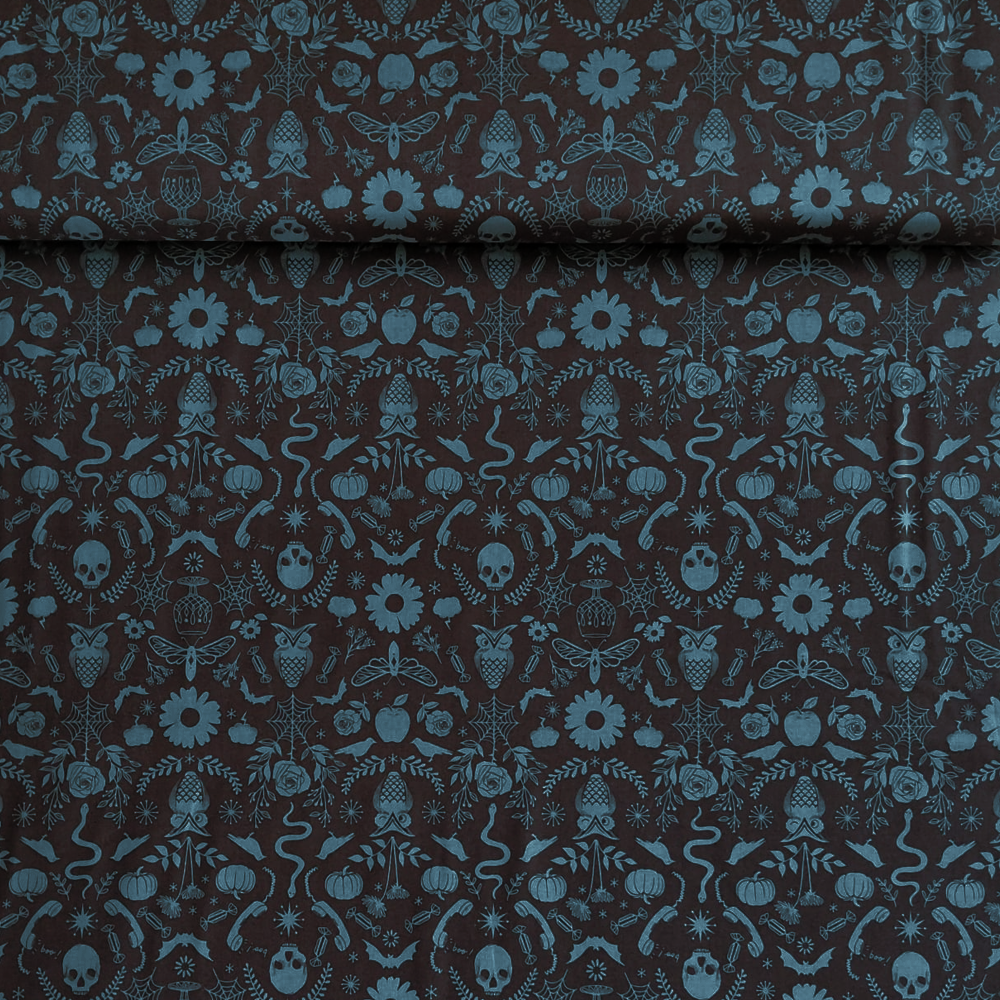 Creepy Damask en Caviar de Melody Miller pour Ruby Star Society