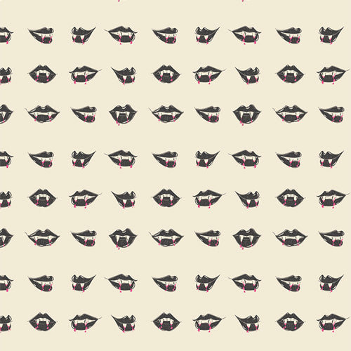 Fangtastic Lips de Sweet n'Spookier pour Art Gallery Fabric