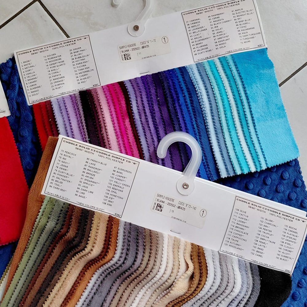 Shannon Minky nuancier complet 2026 143 couleurs
