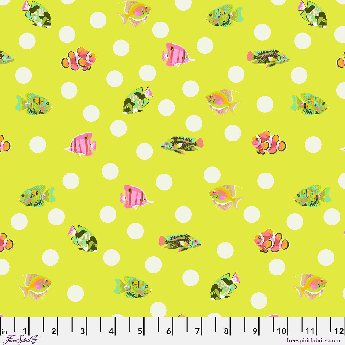 School Crossing en Seagrass de Tula Pink pour Free Spirit