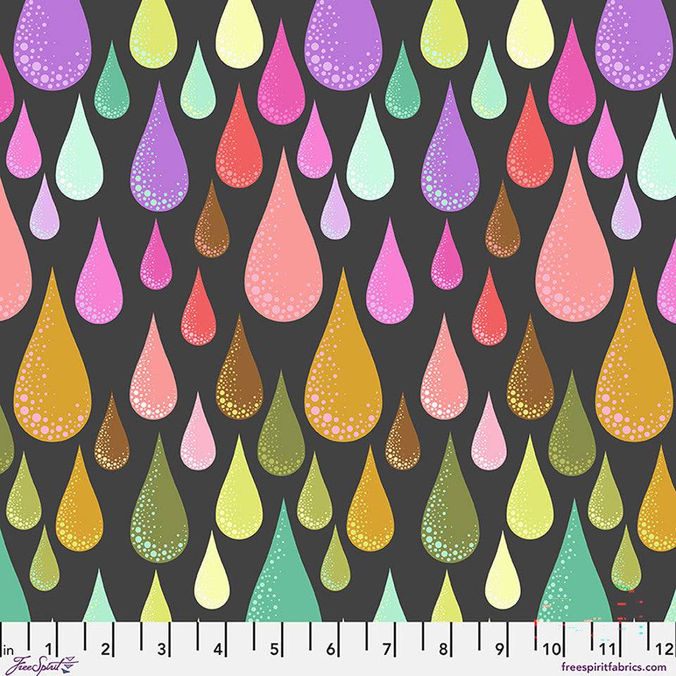 Dew drops en Licorice de Tula Pink pour Free Spirit