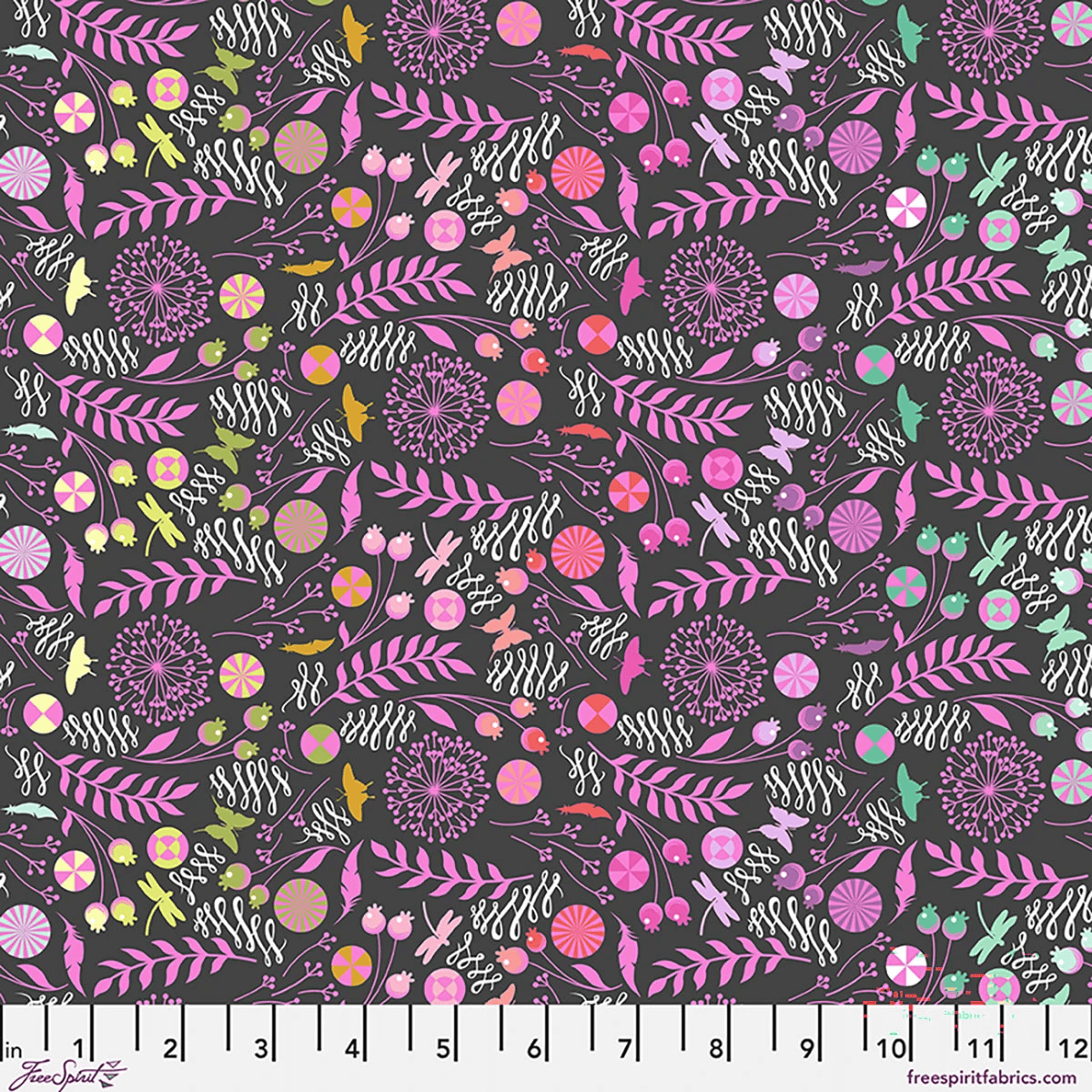 Dandelion en Licorice de Tula Pink pour Free Spirit