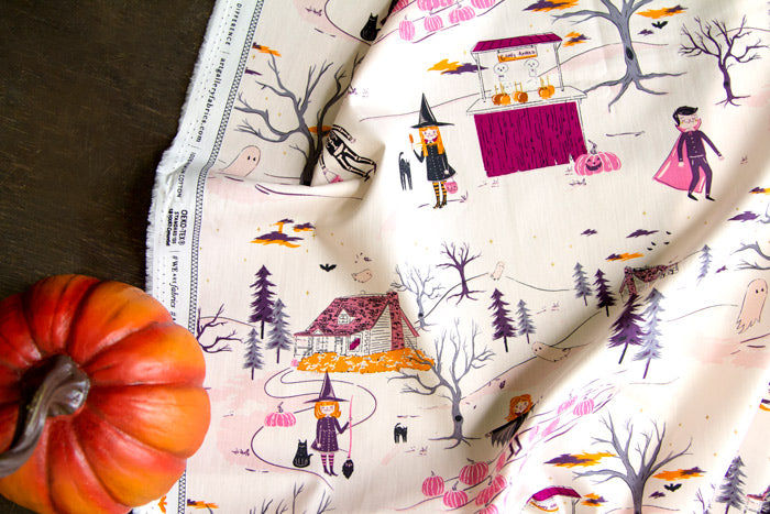 Peppermints Tale en Dusk de Spooky n'Sweeter pour Art Gallery Fabric
