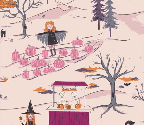 Peppermints Tale en Dusk de Spooky n'Sweeter pour Art Gallery Fabric