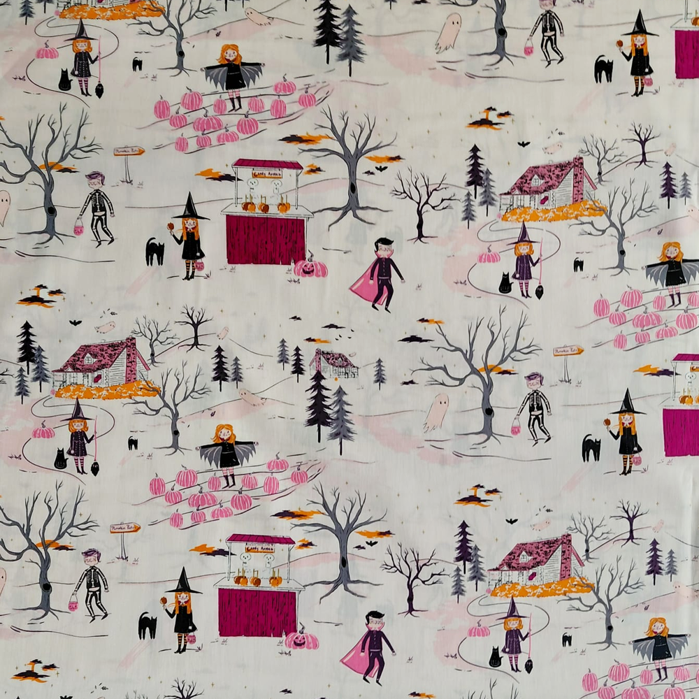 Peppermints Tale en Dusk de Spooky n'Sweeter pour Art Gallery Fabric