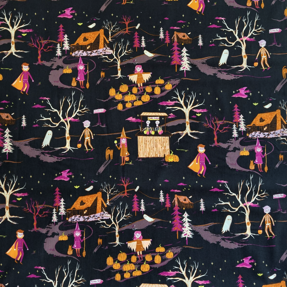 Peppermints Tale en Twilight de Spooky 'n Witchy pour Art Gallery Fabric