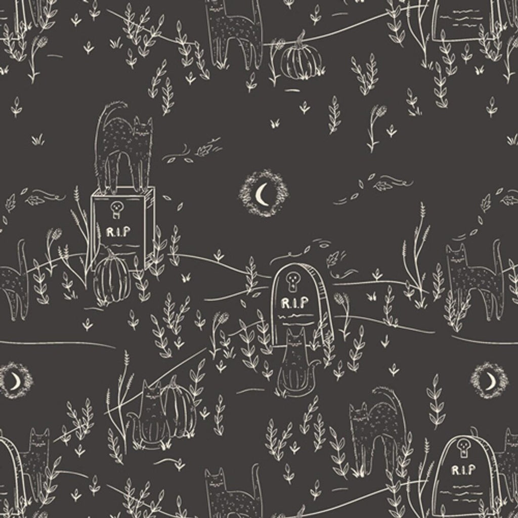 Purranormal activity de Spooky 'n Sweet pour Art Gallery Fabric