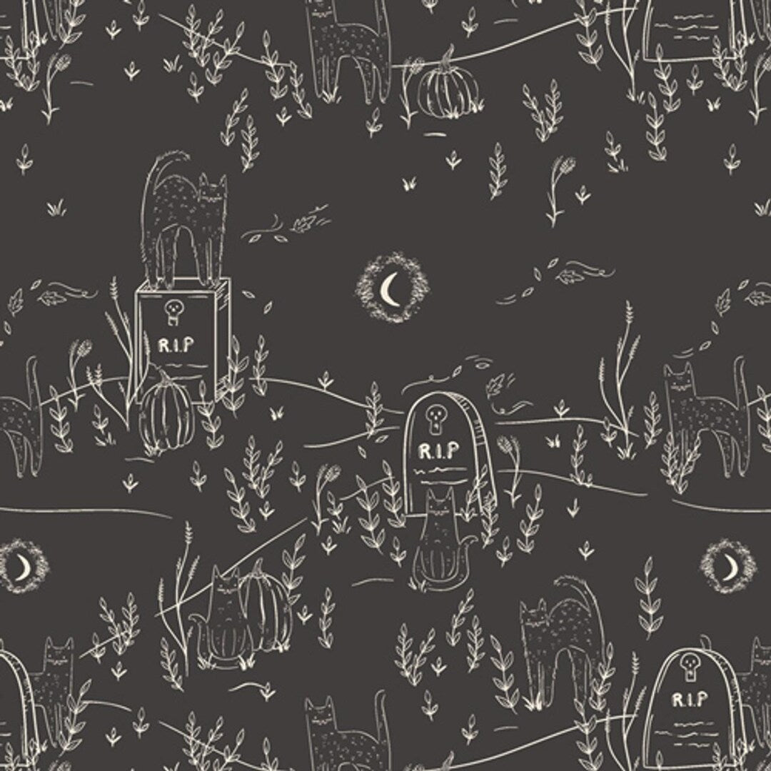 Purranormal activity de Spooky 'n Sweet pour Art Gallery Fabric