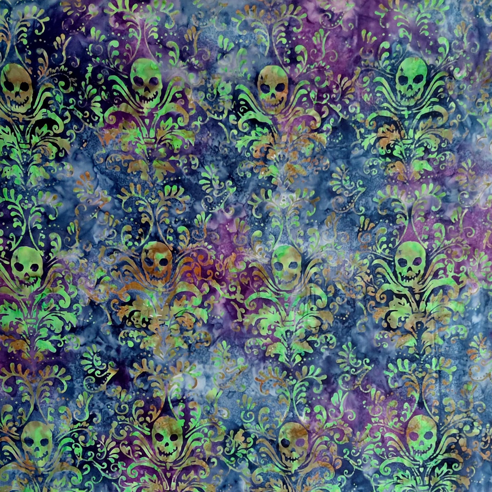 Skull Damask en Magic de Tonga Batiks pour Timeless Treasures