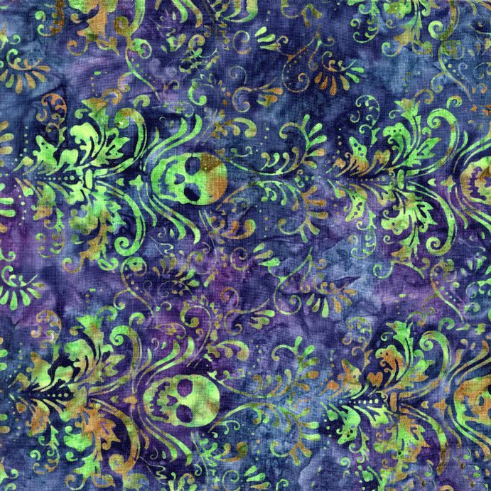 Skull Damask en Magic de Tonga Batiks pour Timeless Treasures