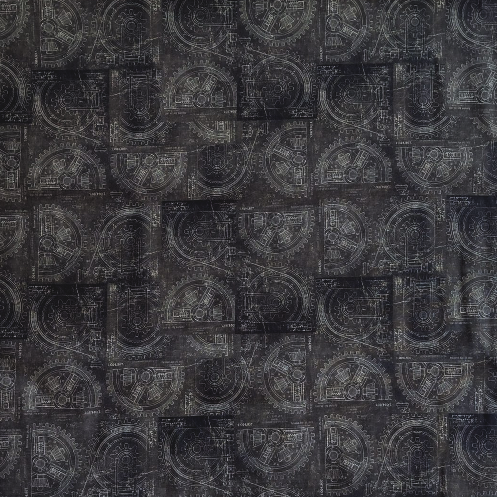 Gears (engrenage) de Tim Holtz pour FreeSpirit Fabrics