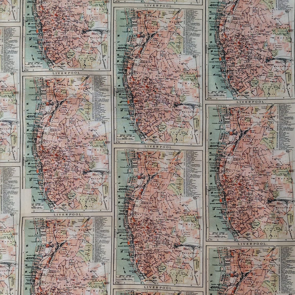 Orange Map de Tim Holtz pour FreeSpirit Fabrics