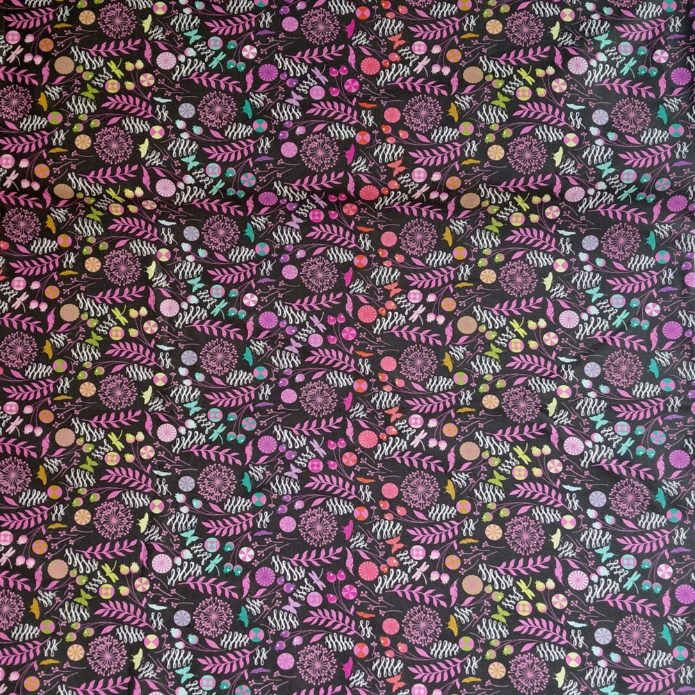 Dandelion en Licorice de Tula Pink pour Free Spirit
