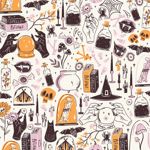 Witching Hour en Moon de Ghostly and Haunted pour Art Gallery Fabric